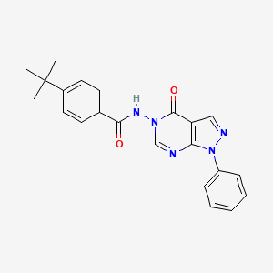 molecular formula C22H21N5O2 B2382280 4-(tert-butyl)-N-(4-oxo-1-phenyl-1H-pyrazolo[3,4-d]pyrimidin-5(4H)-yl)benzamide CAS No. 899752-35-3