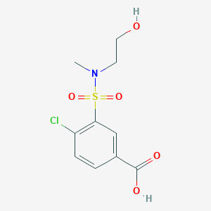 4-Chloro-3-[2-hydroxyethyl(methyl)sulfamoyl]benzoic acid