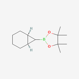 molecular formula C13H23BO2 B2382303 2-[(1R,6S)-7-Bicyclo[4.1.0]heptanyl]-4,4,5,5-tetramethyl-1,3,2-dioxaborolane CAS No. 2140184-59-2