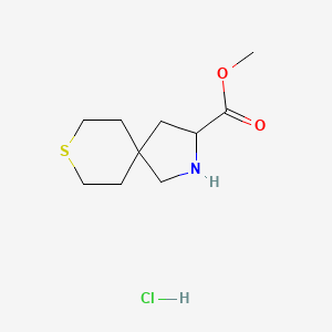 molecular formula C10H18ClNO2S B2382305 Methyl 8-thia-2-azaspiro[4.5]decane-3-carboxylate;hydrochloride CAS No. 2361644-31-5