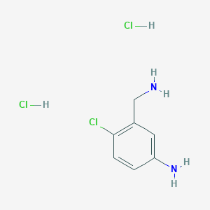 molecular formula C7H11Cl3N2 B2382314 3-(Aminomethyl)-4-chloroaniline dihydrochloride CAS No. 2230803-93-5