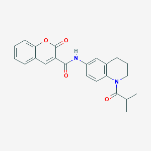 molecular formula C23H22N2O4 B2382318 N-(1-isobutyryl-1,2,3,4-tetrahydroquinolin-6-yl)-2-oxo-2H-chromene-3-carboxamide CAS No. 951485-36-2