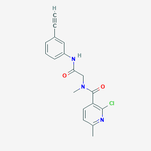 2-[1-(2-chloro-6-methylpyridin-3-yl)-N-methylformamido]-N-(3-ethynylphenyl)acetamide