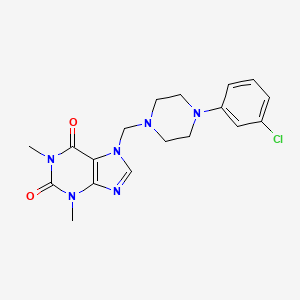 7-((4-(3-chlorophenyl)piperazin-1-yl)methyl)-1,3-dimethyl-1H-purine-2,6(3H,7H)-dione