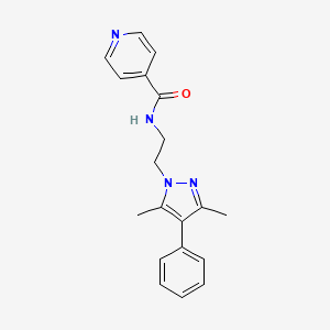 N-(2-(3,5-dimethyl-4-phenyl-1H-pyrazol-1-yl)ethyl)isonicotinamide