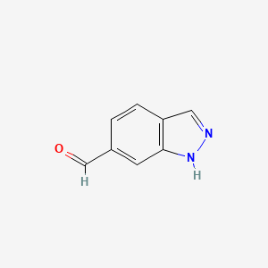 molecular formula C8H6N2O B2382335 1H-indazole-6-carbaldehyde CAS No. 669050-69-5