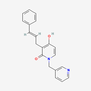 molecular formula C20H18N2O2 B2382351 4-羟基-3-[(E)-3-苯基-2-丙烯基]-1-(3-吡啶基甲基)-2(1H)-吡啶酮 CAS No. 478033-66-8