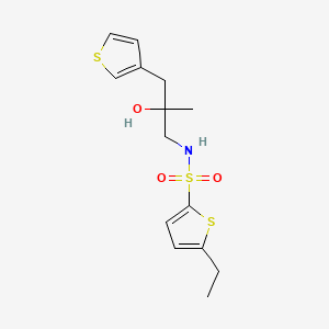 S-(5-ethylthiophen-2-yl)-2-hydroxy-2-methyl-3-(thiophen-3-yl)propane-1-sulfonamido