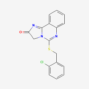 molecular formula C17H12ClN3OS B2382361 5-{[(2-氯苯基)甲基]硫代}-3H-咪唑并[1,2-c]喹唑啉-2-酮 CAS No. 1420776-17-5