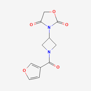 molecular formula C11H10N2O5 B2382369 3-(1-(Furan-3-carbonyl)azetidin-3-yl)oxazolidine-2,4-dione CAS No. 2034271-54-8