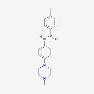 molecular formula C19H23N3O B238237 4-methyl-N-[4-(4-methylpiperazin-1-yl)phenyl]benzamide 