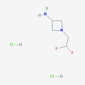 molecular formula C5H12Cl2F2N2 B2382374 1-(2,2-Difluoroethyl)azetidin-3-amine dihydrochloride CAS No. 1630907-11-7