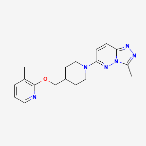 B2382376 3-Methyl-2-[(1-{3-methyl-[1,2,4]triazolo[4,3-b]pyridazin-6-yl}piperidin-4-yl)methoxy]pyridine CAS No. 2201502-69-2