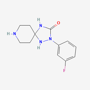 2-(3-Fluorophenyl)-1,2,4,8-tetrazaspiro[4.5]decan-3-one