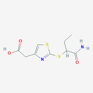 2-(2-((1-Amino-1-oxobutan-2-yl)thio)thiazol-4-yl)acetic acid