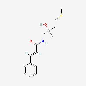 molecular formula C15H21NO2S B2382389 N-(2-hydroxy-2-methyl-4-(methylthio)butyl)cinnamamide CAS No. 1396892-05-9