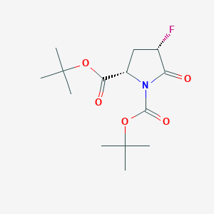 molecular formula C14H22FNO5 B2382394 Ditert-butyl (2S,4S)-4-fluoro-5-oxopyrrolidine-1,2-dicarboxylate CAS No. 2411180-79-3