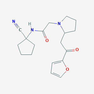 molecular formula C18H23N3O3 B2382411 N-(1-cyanocyclopentyl)-2-{2-[2-(furan-2-yl)-2-oxoethyl]pyrrolidin-1-yl}acetamide CAS No. 1424528-73-3