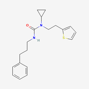 1-Cyclopropyl-3-(3-phenylpropyl)-1-(2-(thiophen-2-yl)ethyl)urea