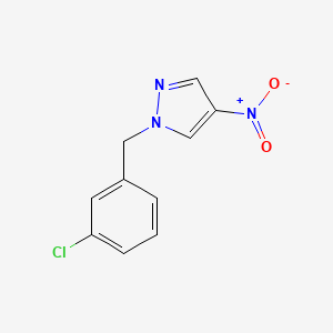 molecular formula C10H8ClN3O2 B2382414 1-[(3-Chlorophenyl)methyl]-4-nitro-1H-pyrazole CAS No. 957489-39-3