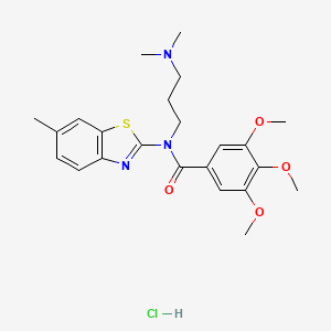 N-(3-(dimethylamino)propyl)-3,4,5-trimethoxy-N-(6-methylbenzo[d]thiazol-2-yl)benzamide hydrochloride