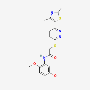 N-(2,5-dimethoxyphenyl)-2-((6-(2,4-dimethylthiazol-5-yl)pyridazin-3-yl)thio)acetamide