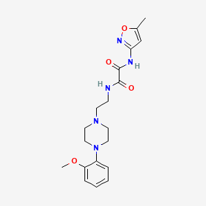 molecular formula C19H25N5O4 B2382427 N1-(2-(4-(2-methoxyphenyl)piperazin-1-yl)ethyl)-N2-(5-methylisoxazol-3-yl)oxalamide CAS No. 1049420-34-9