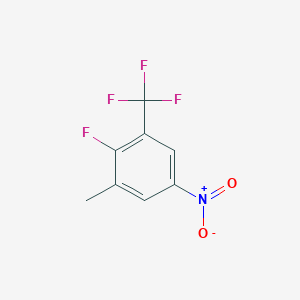 molecular formula C8H5F4NO2 B2382442 2-Fluoro-1-methyl-5-nitro-3-(trifluoromethyl)benzene CAS No. 1803832-55-4