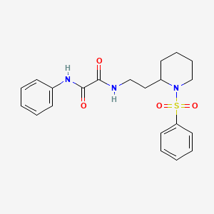 N1-phenyl-N2-(2-(1-(phenylsulfonyl)piperidin-2-yl)ethyl)oxalamide