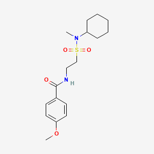 N-[2-[cyclohexyl(methyl)sulfamoyl]ethyl]-4-methoxybenzamide