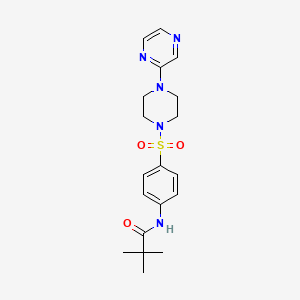 N-(4-((4-(pyrazin-2-yl)piperazin-1-yl)sulfonyl)phenyl)pivalamide