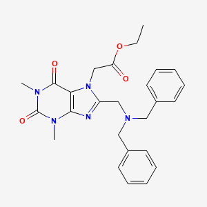 Ethyl 2-[8-[(dibenzylamino)methyl]-1,3-dimethyl-2,6-dioxopurin-7-yl]acetate