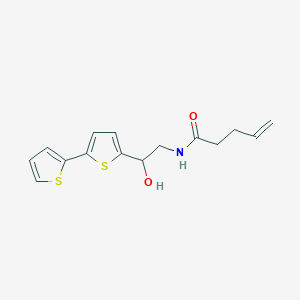 molecular formula C15H17NO2S2 B2382465 N-(2-{[2,2'-Bithiophen]-5-yl}-2-hydroxyethyl)pent-4-enamid CAS No. 2097929-19-4