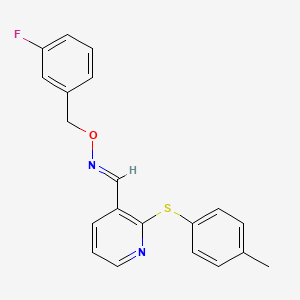 2-((4-Methylphenyl)sulfanyl)nicotinaldehyde o-(3-fluorobenzyl)oxime