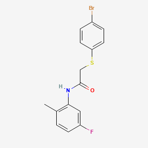 2-[(4-bromophenyl)sulfanyl]-N-(5-fluoro-2-methylphenyl)acetamide