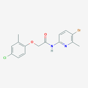 molecular formula C15H14BrClN2O2 B238249 N-(5-bromo-6-methylpyridin-2-yl)-2-(4-chloro-2-methylphenoxy)acetamide 