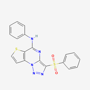 N-phenyl-3-(phenylsulfonyl)thieno[2,3-e][1,2,3]triazolo[1,5-a]pyrimidin-5-amine