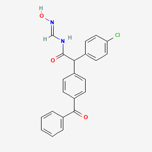2-(4-benzoylphenyl)-2-(4-chlorophenyl)-N-[(hydroxyimino)methyl]acetamide