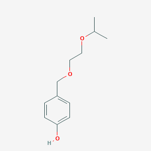 molecular formula C12H18O3 B023825 4-((2-Isopropoxyethoxy)methyl)phenol CAS No. 177034-57-0