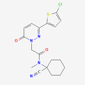 2-[3-(5-Chlorothiophen-2-yl)-6-oxopyridazin-1-yl]-N-(1-cyanocyclohexyl)-N-methylacetamide