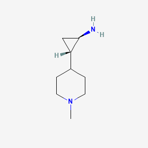 molecular formula C9H18N2 B2382506 (1R,2S)-2-(1-甲基哌啶-4-基)环丙-1-胺 CAS No. 1903840-47-0