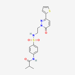 N-(4-(N-(2-(6-oxo-3-(thiophen-2-yl)pyridazin-1(6H)-yl)ethyl)sulfamoyl)phenyl)isobutyramide