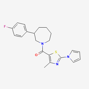 (3-(4-fluorophenyl)azepan-1-yl)(4-methyl-2-(1H-pyrrol-1-yl)thiazol-5-yl)methanone