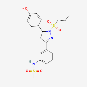 N-[3-[3-(4-methoxyphenyl)-2-propylsulfonyl-3,4-dihydropyrazol-5-yl]phenyl]methanesulfonamide