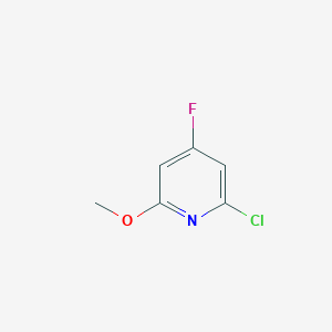 molecular formula C6H5ClFNO B2382516 2-Chloro-4-fluoro-6-methoxypyridine CAS No. 1227502-57-9