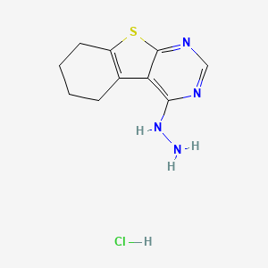 3-Hydrazinyl-8-thia-4,6-diazatricyclo[7.4.0.0,2,7]trideca-1(9),2,4,6-tetraene hydrochloride