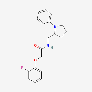 molecular formula C19H21FN2O2 B2382521 2-(2-fluorophenoxy)-N-((1-phenylpyrrolidin-2-yl)methyl)acetamide CAS No. 1796971-17-9