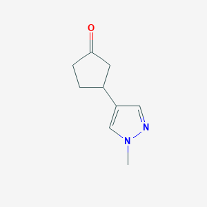 molecular formula C9H12N2O B2382524 3-(1-甲基-1H-吡唑-4-基)环戊酮 CAS No. 1341374-99-9