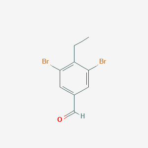 molecular formula C9H8Br2O B2382539 3,5-Dibromo-4-ethylbenzaldehyde CAS No. 1784703-01-0