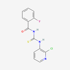 N-[(2-chloropyridin-3-yl)carbamothioyl]-2-fluorobenzamide